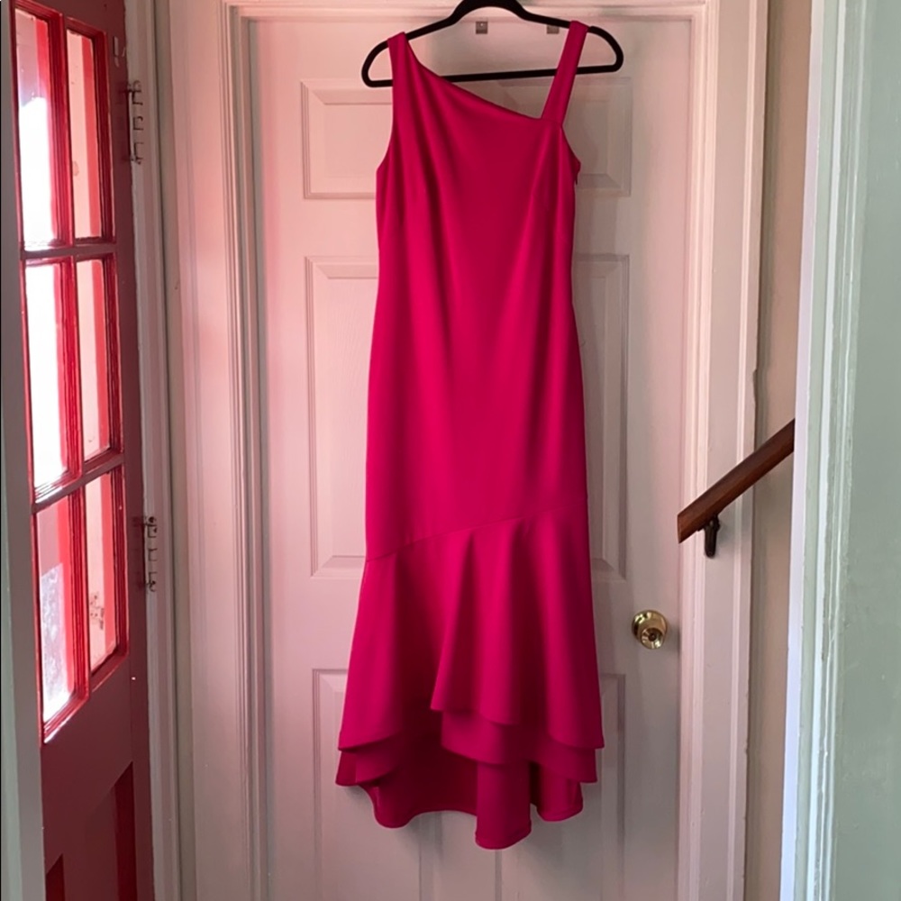 Hot pink Lauren Ralph Lauren gown